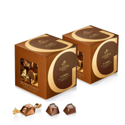 Godiva Milk Chocolate Hazelnut G Cube Box, Set of 2, 22 pcs. each