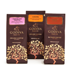Godiva Chocolate Assorted Coffee, Ground, Set of 3, 10 oz. Each