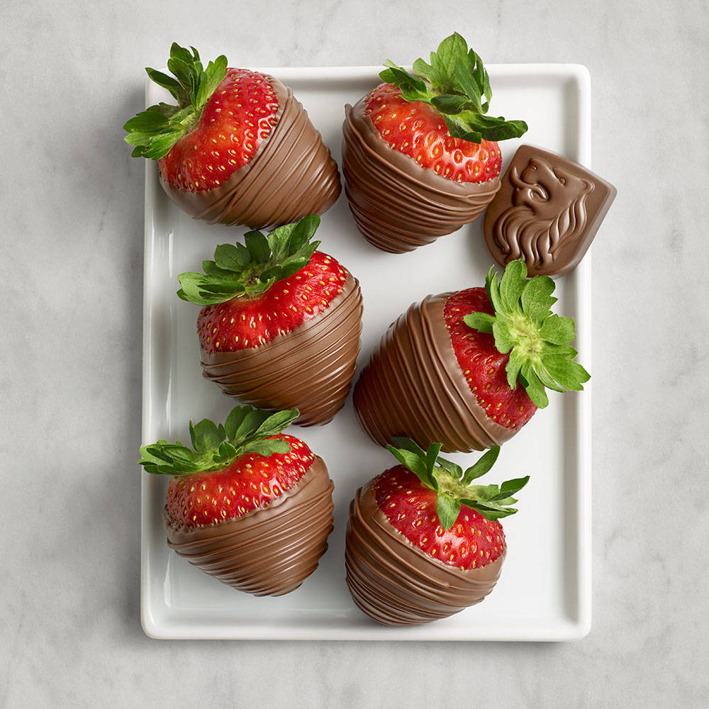 Godiva Milk Chocolate Covered Strawberries, Half Dozen | Valentine's Day Dark Chocolate