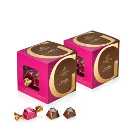 Godiva Classic Milk Chocolate G Cube Box, Set of 2, 22 pcs. each