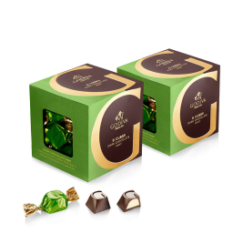 Godiva Dark Chocolate Mint G Cube Box, Set of 2, 22 pcs. each