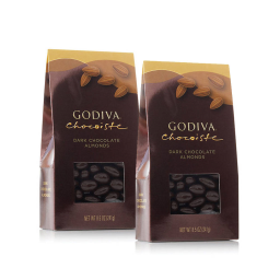 Godiva Dark Chocolate Covered Almonds, Set Of 2, 8.5 oz. each